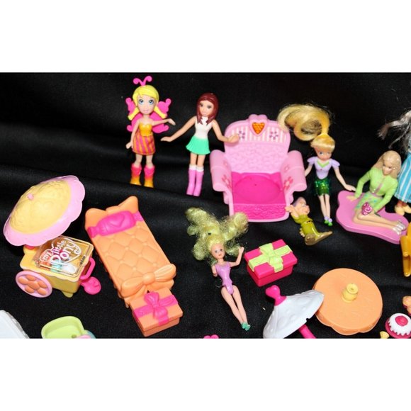 72 Pc Large Doll Lot LPS MLP Polly Pocket Disney Barbie Tea Party Picnic Fairy - Picture 9 of 9